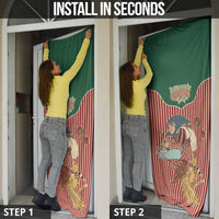 Western Yoke Door Cover Befana Merry Christmas Retro Style - Wonder Print Shop