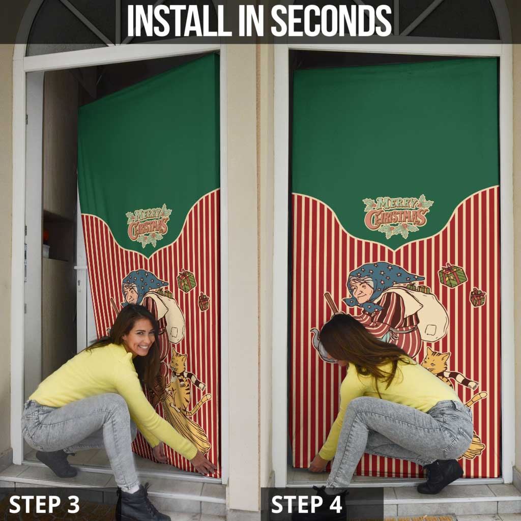 Western Yoke Door Cover Befana Merry Christmas Retro Style - Wonder Print Shop