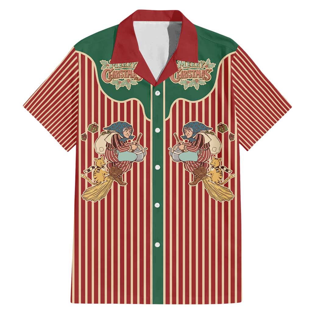 Western Yoke Family Matching Mermaid Dress and Hawaiian Shirt Befana Merry Christmas Retro Style - Wonder Print Shop