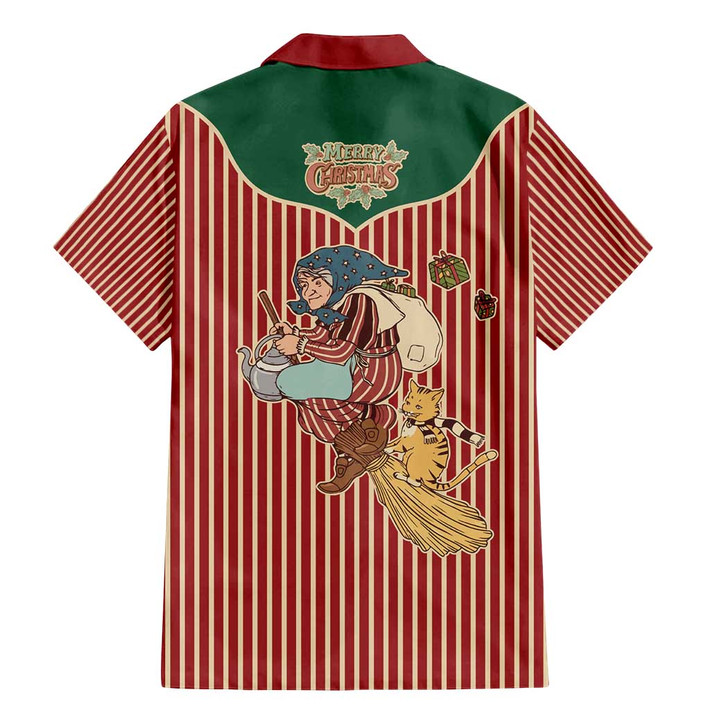 Western Yoke Family Matching Mermaid Dress and Hawaiian Shirt Befana Merry Christmas Retro Style - Wonder Print Shop