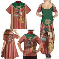 Western Yoke Family Matching Summer Maxi Dress and Hawaiian Shirt Befana Merry Christmas Retro Style - Wonder Print Shop