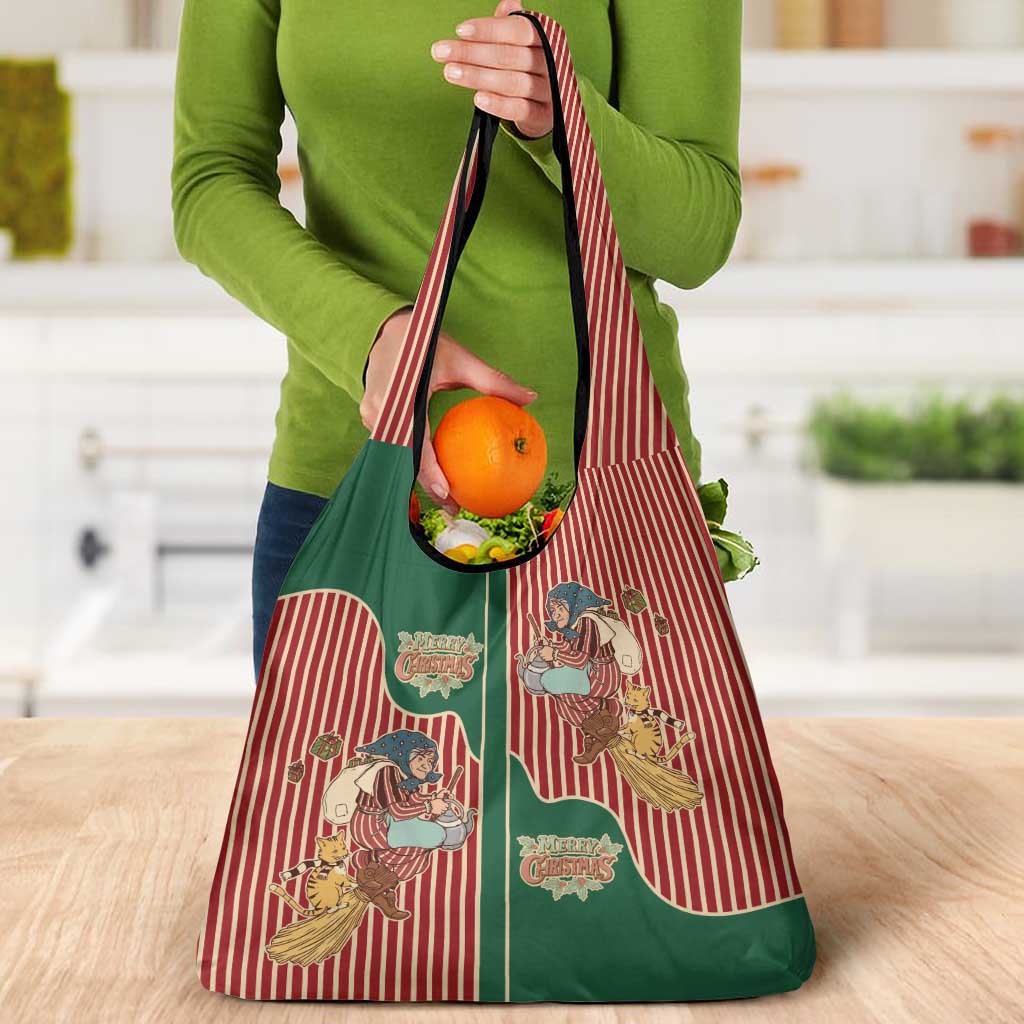 Western Yoke Grocery Bag Befana Merry Christmas Retro Style - Wonder Print Shop