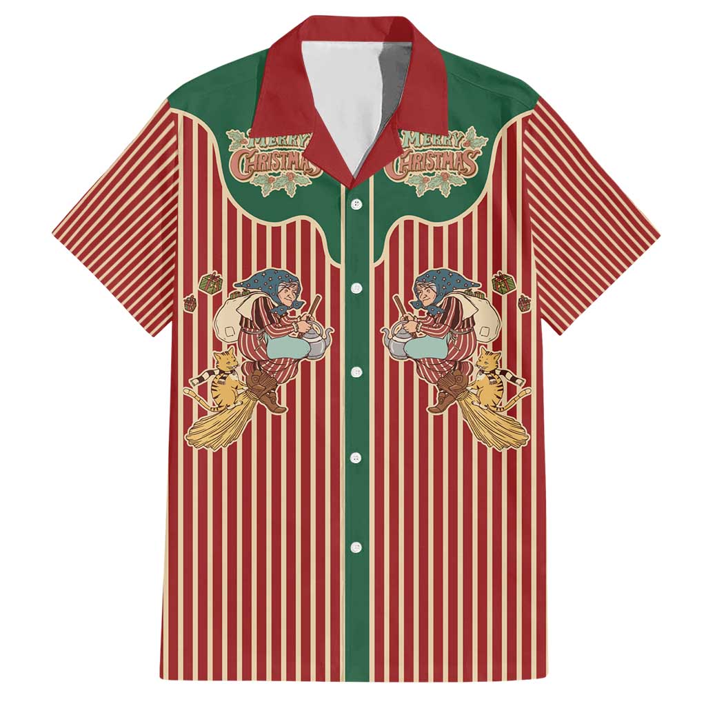 Western Yoke Hawaiian Shirt Befana Merry Christmas Retro Style - Wonder Print Shop