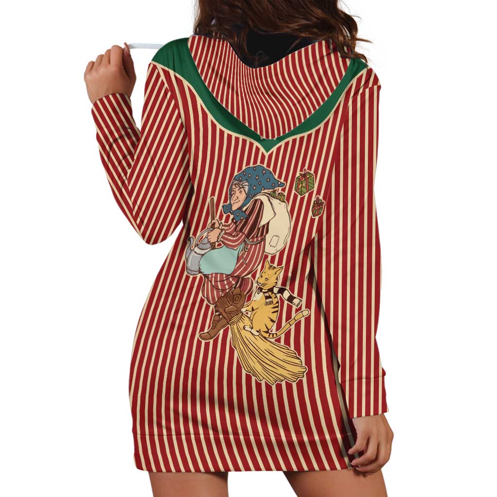 Western Yoke Hoodie Dress Befana Merry Christmas Retro Style - Wonder Print Shop
