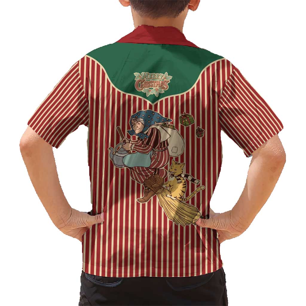Western Yoke Kid Hawaiian Shirt Befana Merry Christmas Retro Style - Wonder Print Shop
