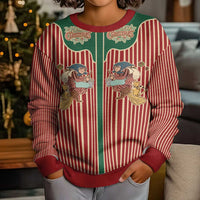 Western Yoke Kid Ugly Christmas Sweater Befana Merry Christmas Retro Style - Wonder Print Shop