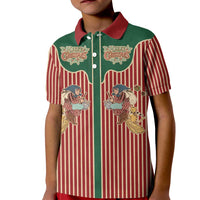 Western Yoke Kid Polo Shirt Befana Merry Christmas Retro Style - Wonder Print Shop