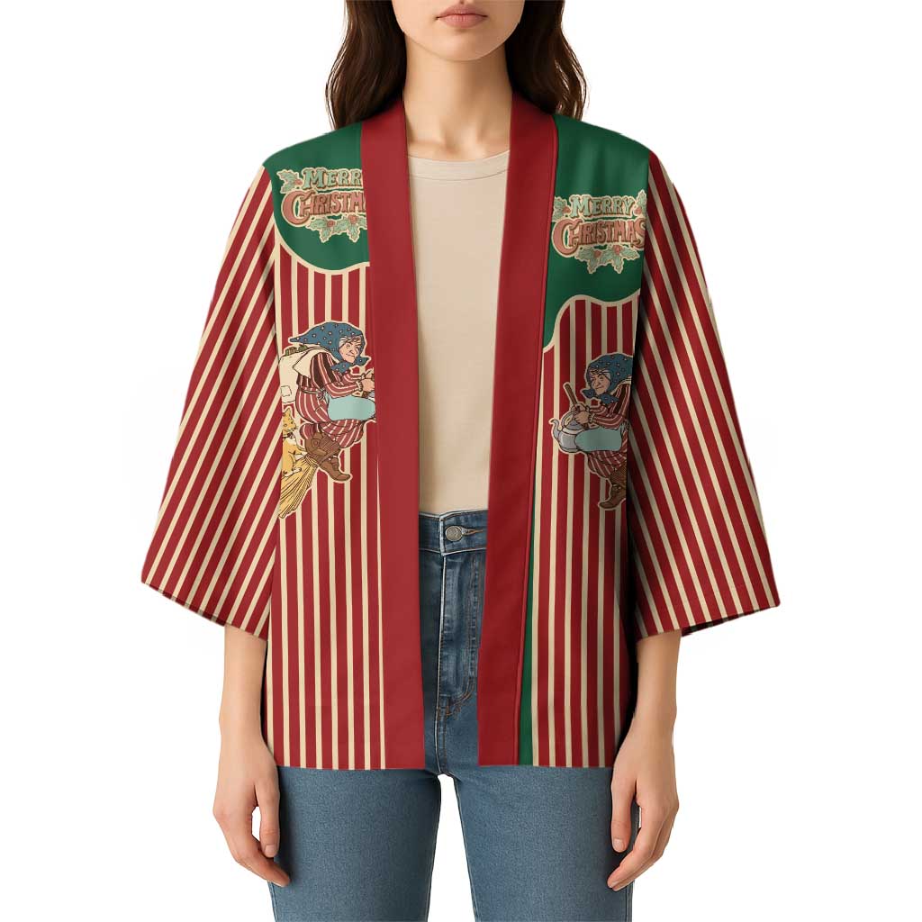 Western Yoke Kimono Befana Merry Christmas Retro Style - Wonder Print Shop