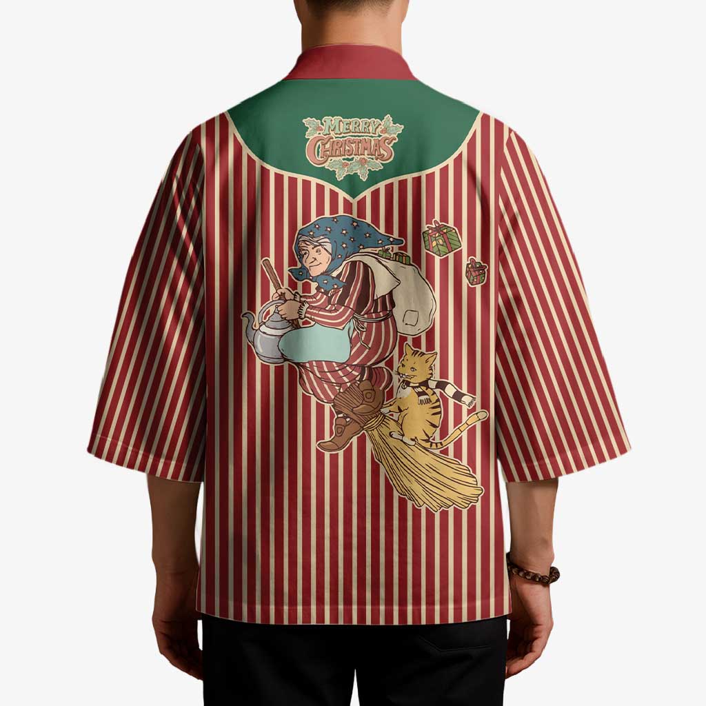Western Yoke Kimono Befana Merry Christmas Retro Style - Wonder Print Shop