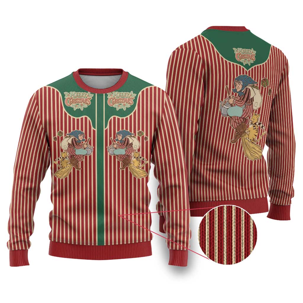 Western Yoke Ugly Christmas Sweater Befana Merry Christmas Retro Style - Wonder Print Shop