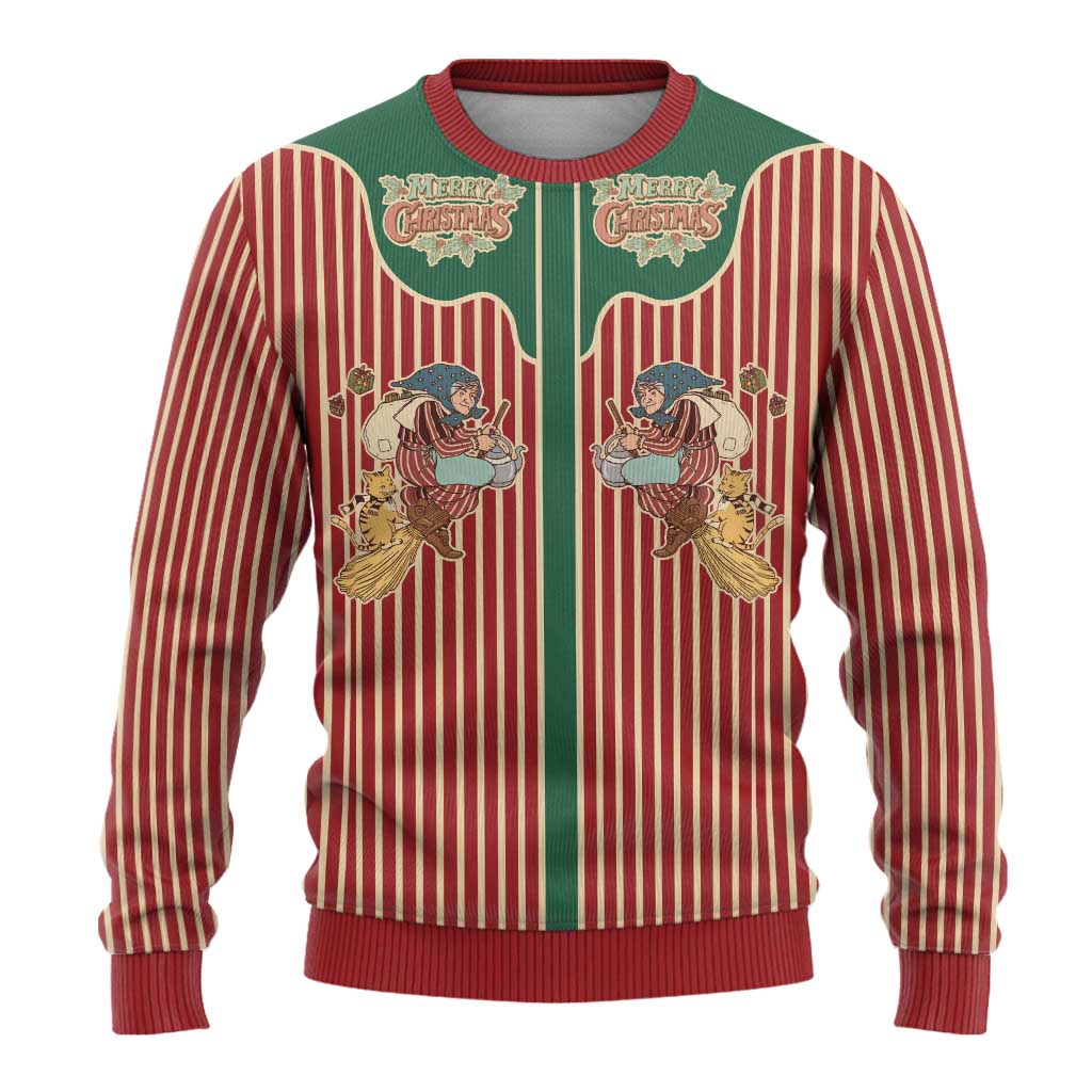 Western Yoke Ugly Christmas Sweater Befana Merry Christmas Retro Style - Wonder Print Shop