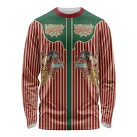 Western Yoke Long Sleeve Shirt Befana Merry Christmas Retro Style - Wonder Print Shop