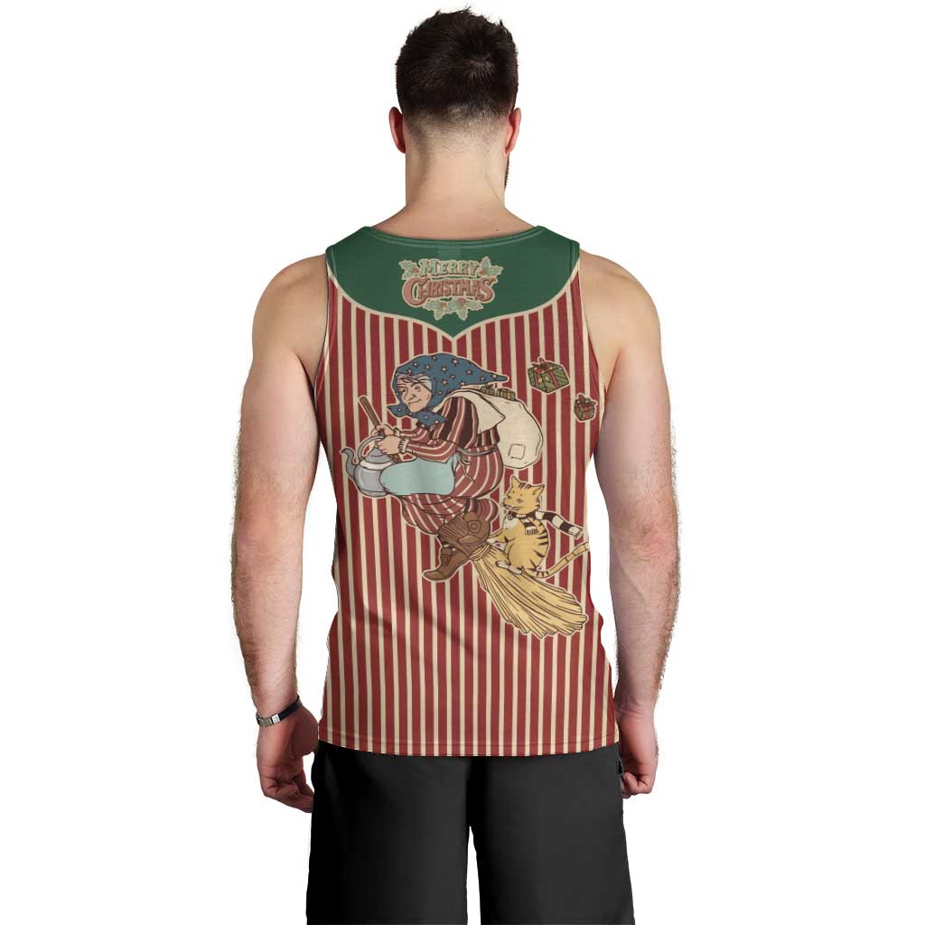 Western Yoke Men Tank Top Befana Merry Christmas Retro Style - Wonder Print Shop