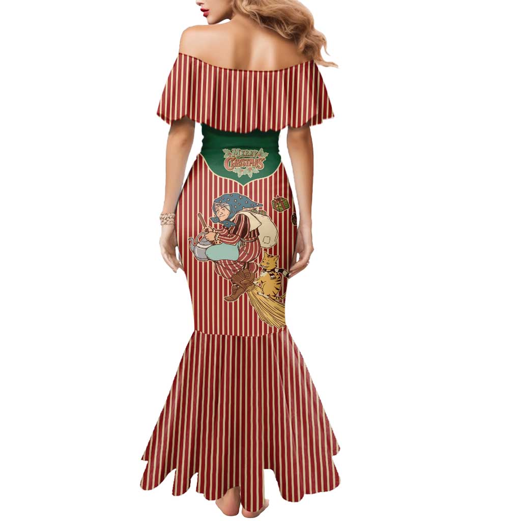 Western Yoke Mermaid Dress Befana Merry Christmas Retro Style - Wonder Print Shop