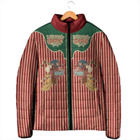 Western Yoke Padded Jacket Befana Merry Christmas Retro Style - Wonder Print Shop