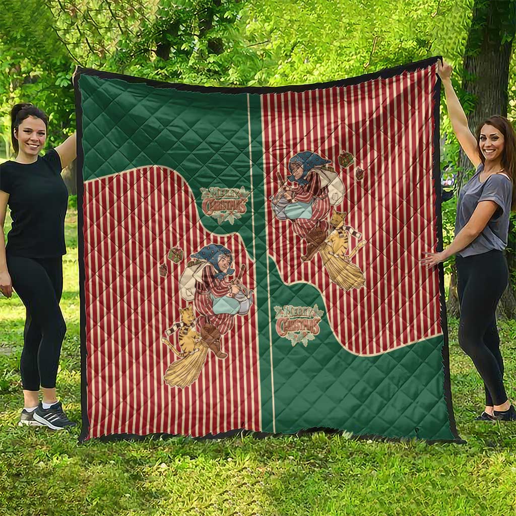 Western Yoke Quilt Befana Merry Christmas Retro Style - Wonder Print Shop