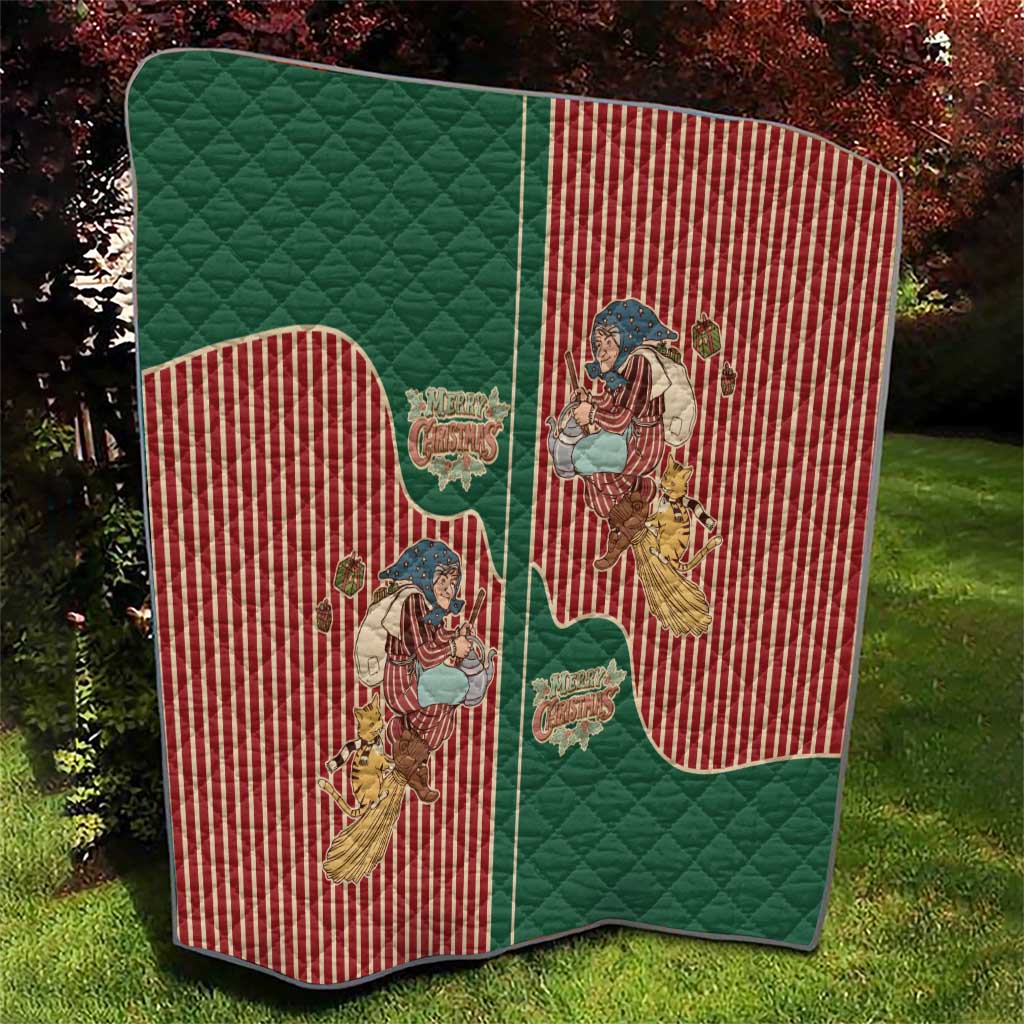 Western Yoke Quilt Befana Merry Christmas Retro Style - Wonder Print Shop