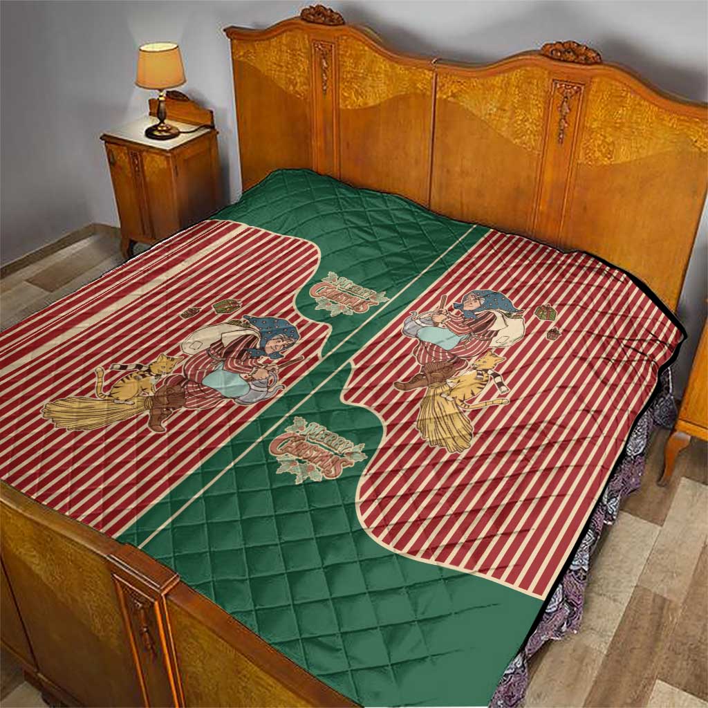 Western Yoke Quilt Befana Merry Christmas Retro Style - Wonder Print Shop