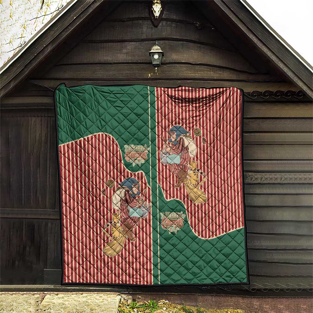 Western Yoke Quilt Befana Merry Christmas Retro Style - Wonder Print Shop