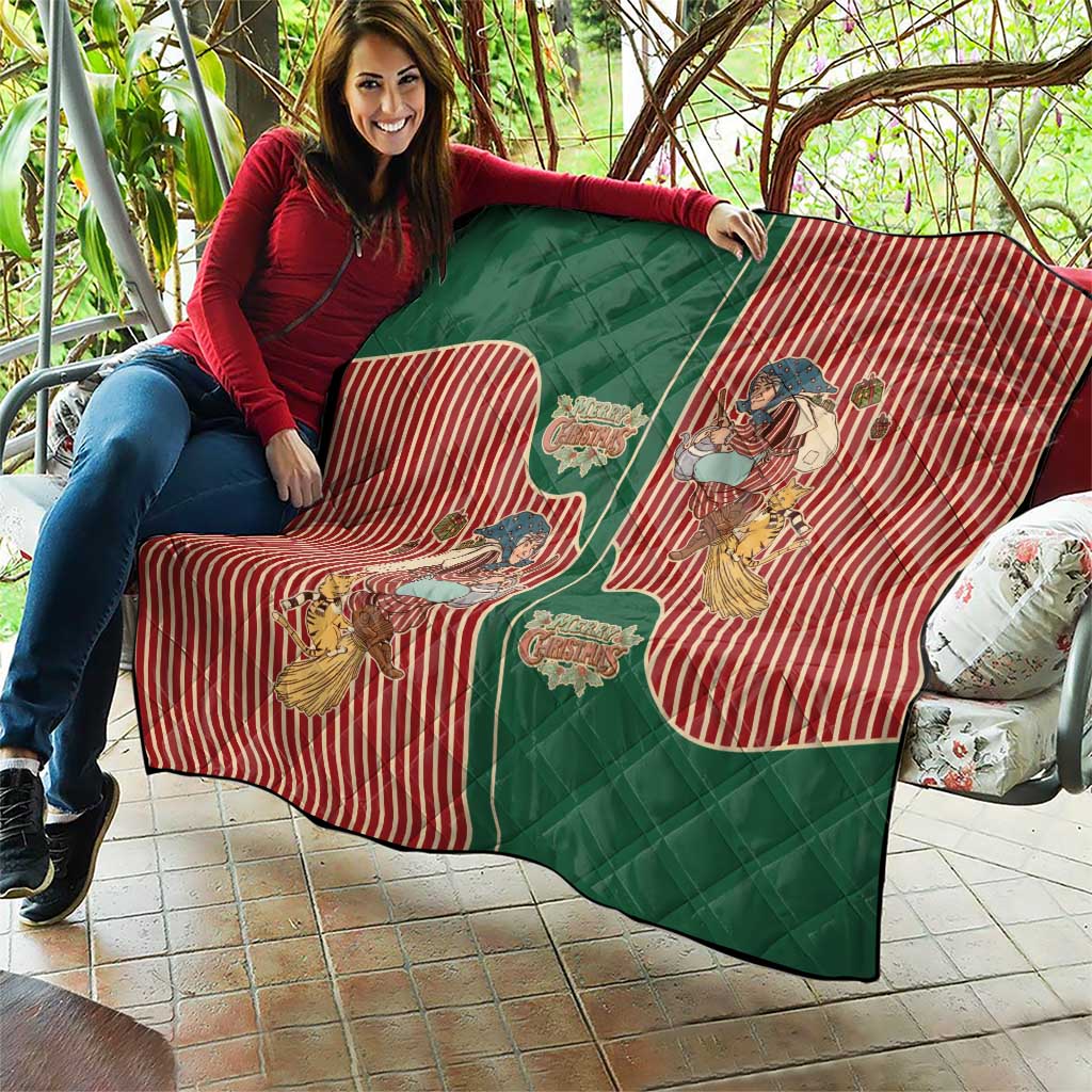 Western Yoke Quilt Befana Merry Christmas Retro Style - Wonder Print Shop