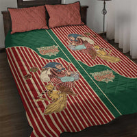 Western Yoke Quilt Bed Set Befana Merry Christmas Retro Style - Wonder Print Shop