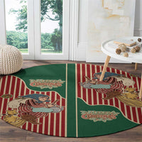Western Yoke Round Carpet Befana Merry Christmas Retro Style - Wonder Print Shop