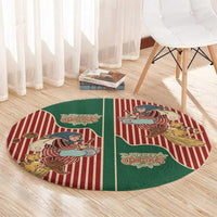 Western Yoke Round Carpet Befana Merry Christmas Retro Style - Wonder Print Shop
