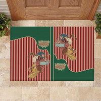 Western Yoke Rubber Doormat Befana Merry Christmas Retro Style - Wonder Print Shop