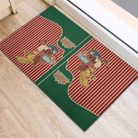 Western Yoke Rubber Doormat Befana Merry Christmas Retro Style - Wonder Print Shop