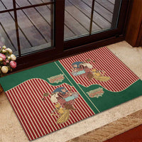 Western Yoke Rubber Doormat Befana Merry Christmas Retro Style - Wonder Print Shop