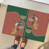 Western Yoke Rubber Doormat Befana Merry Christmas Retro Style - Wonder Print Shop