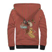 Western Yoke Sherpa Hoodie Befana Merry Christmas Retro Style - Wonder Print Shop