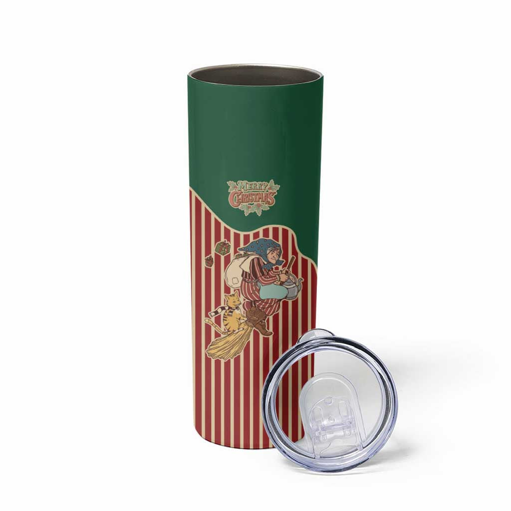 Western Yoke Skinny Tumbler Befana Merry Christmas Retro Style - Wonder Print Shop
