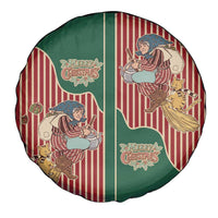 Western Yoke Spare Tire Cover Befana Merry Christmas Retro Style - Wonder Print Shop