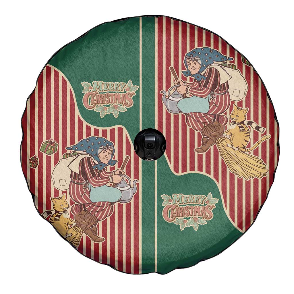 Western Yoke Spare Tire Cover Befana Merry Christmas Retro Style - Wonder Print Shop