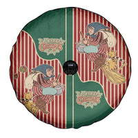 Western Yoke Spare Tire Cover Befana Merry Christmas Retro Style - Wonder Print Shop