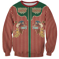 Western Yoke Sweatshirt Befana Merry Christmas Retro Style - Wonder Print Shop