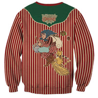 Western Yoke Sweatshirt Befana Merry Christmas Retro Style - Wonder Print Shop