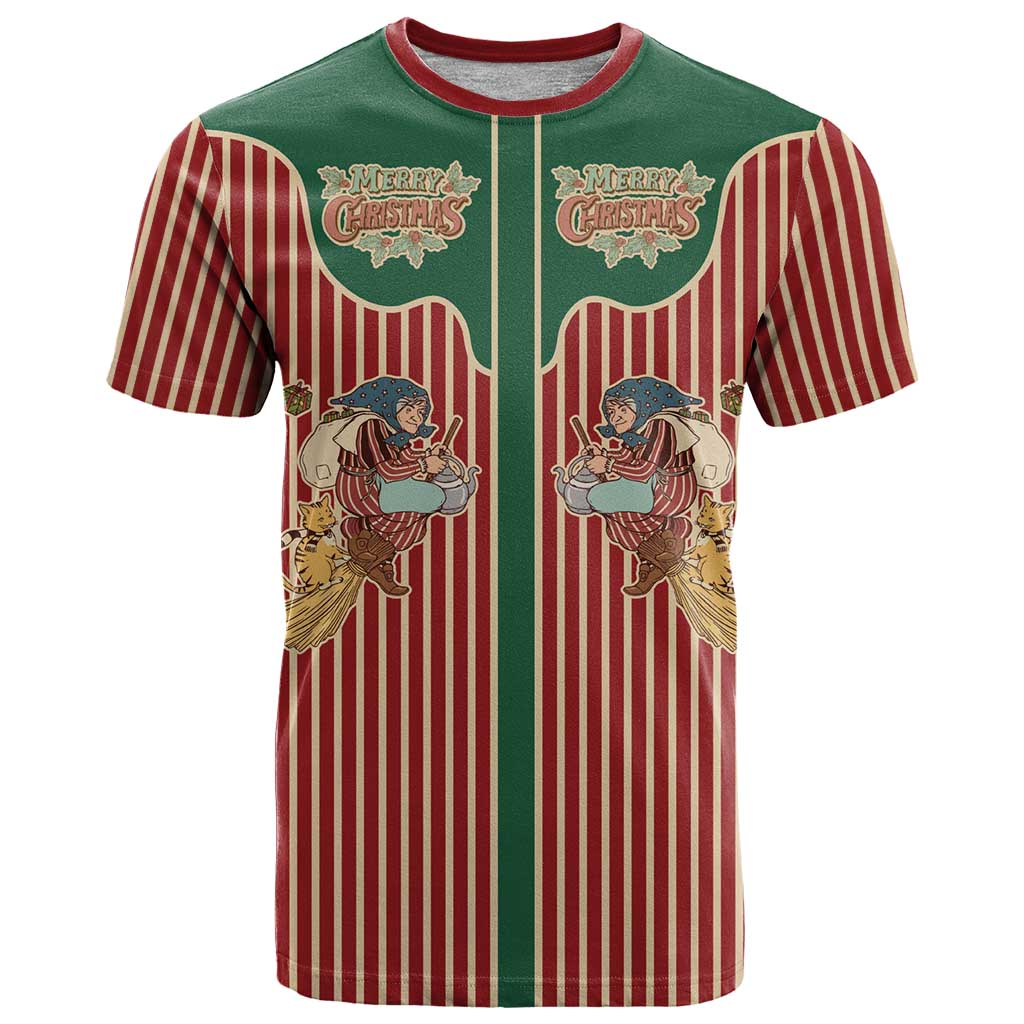 Western Yoke T Shirt Befana Merry Christmas Retro Style - Wonder Print Shop
