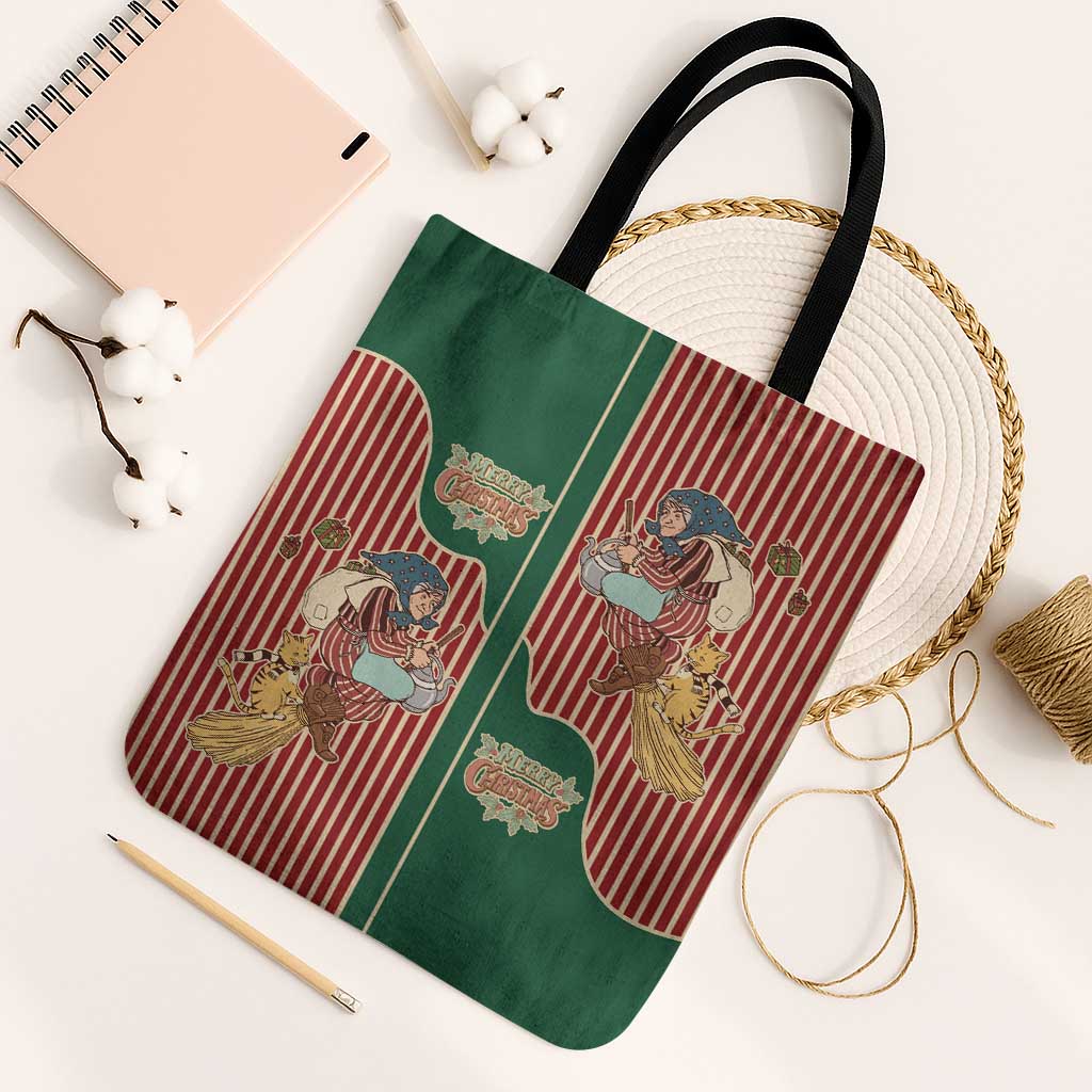 Western Yoke Tote Bag Befana Merry Christmas Retro Style - Wonder Print Shop