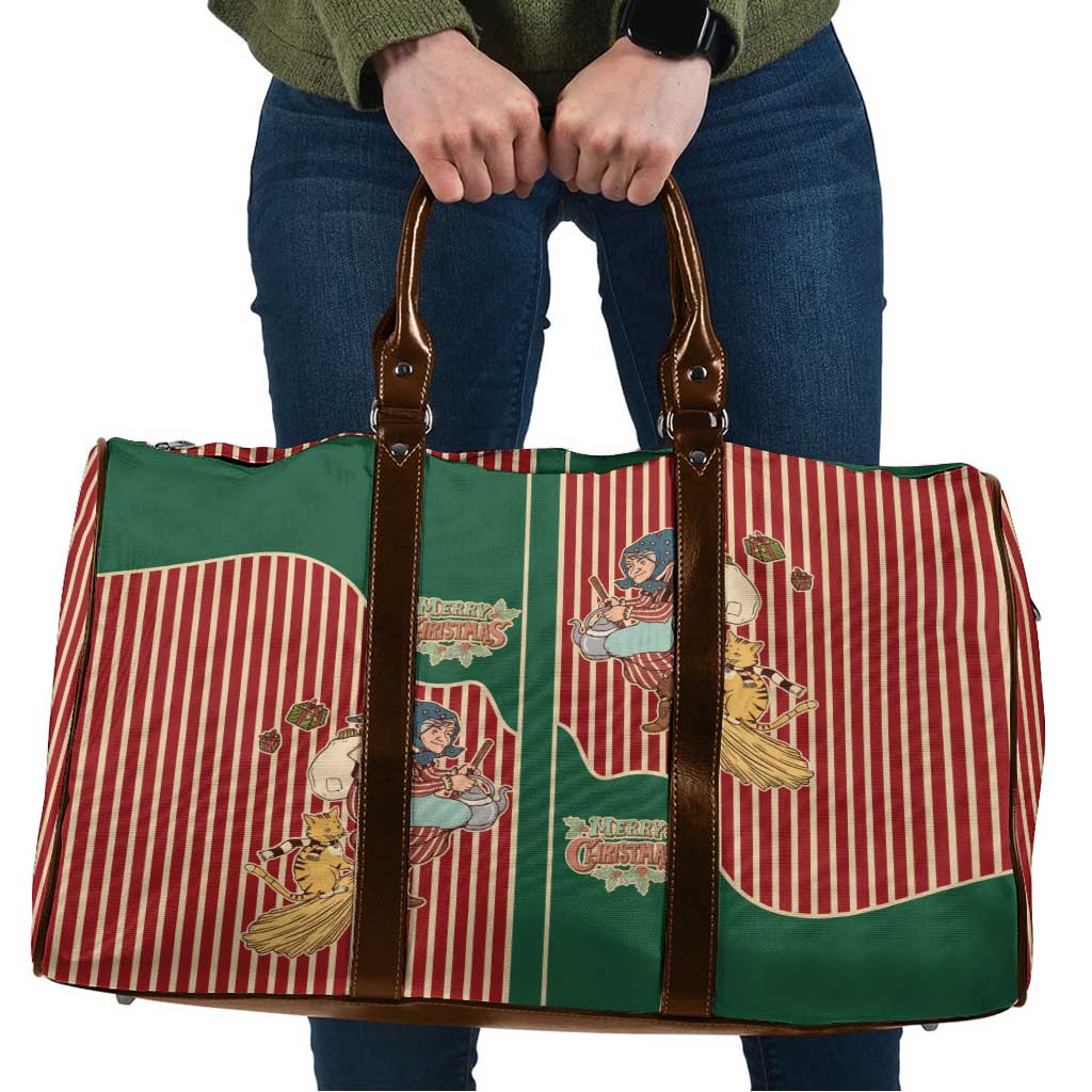 Western Yoke Travel Bag Befana Merry Christmas Retro Style - Wonder Print Shop