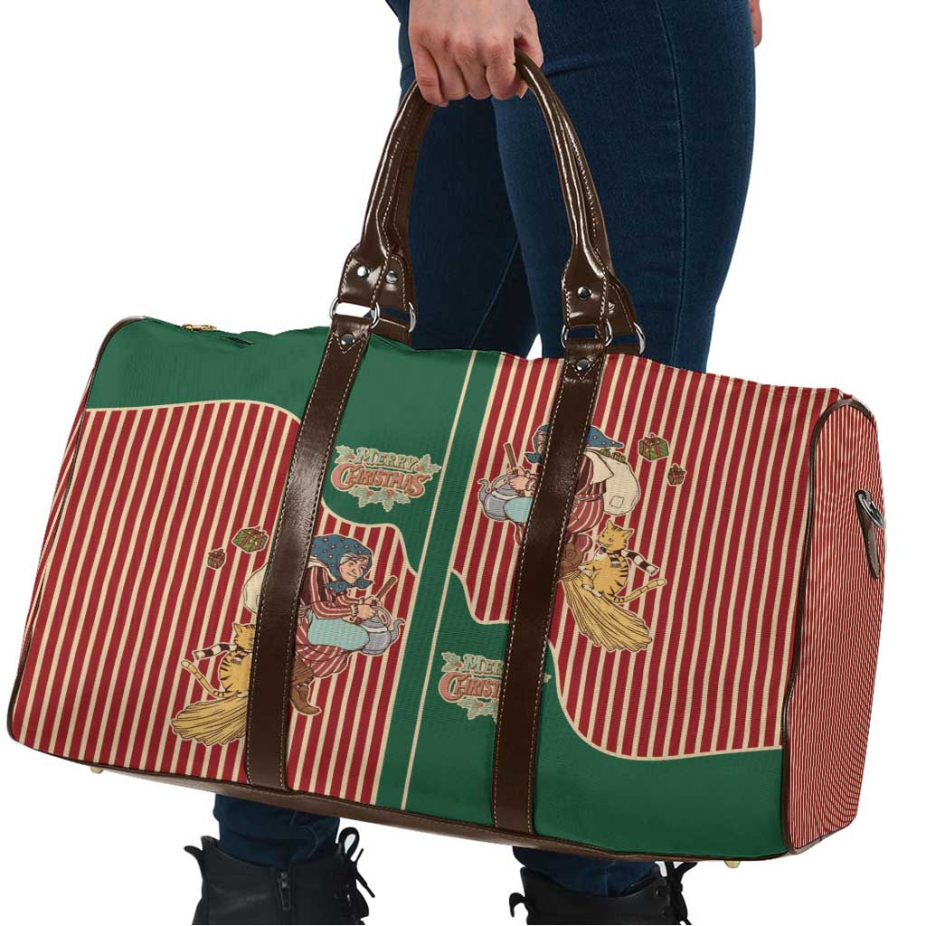 Western Yoke Travel Bag Befana Merry Christmas Retro Style - Wonder Print Shop