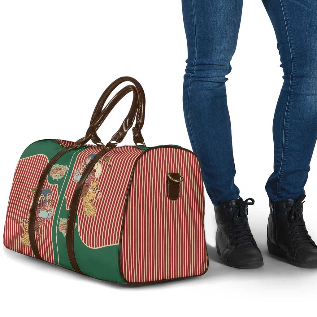 Western Yoke Travel Bag Befana Merry Christmas Retro Style - Wonder Print Shop