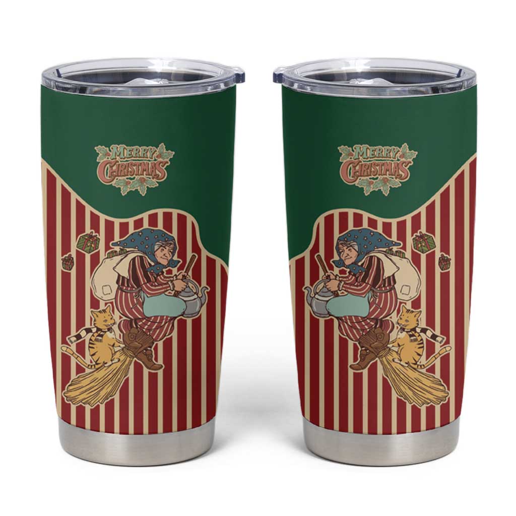 Western Yoke Tumbler Cup Befana Merry Christmas Retro Style - Wonder Print Shop
