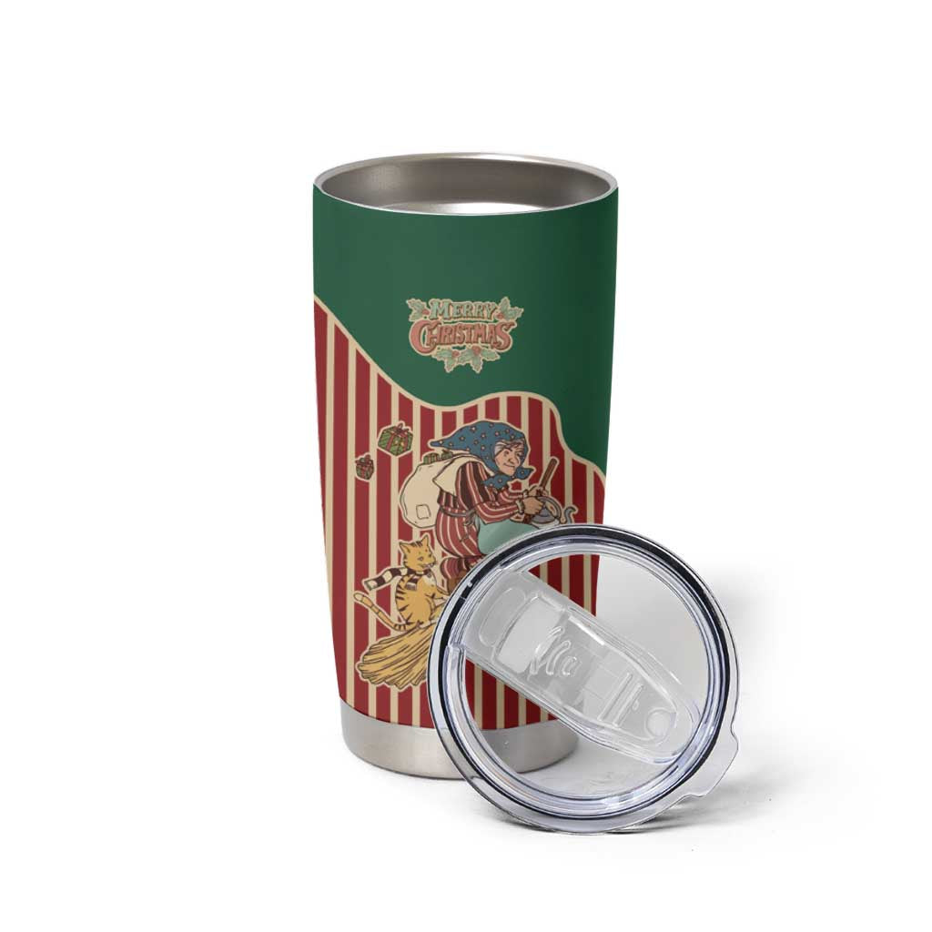 Western Yoke Tumbler Cup Befana Merry Christmas Retro Style - Wonder Print Shop
