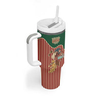 Western Yoke Tumbler With Handle Befana Merry Christmas Retro Style - Wonder Print Shop