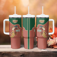 Western Yoke Tumbler With Handle Befana Merry Christmas Retro Style - Wonder Print Shop