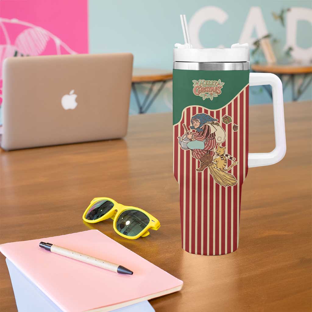 Western Yoke Tumbler With Handle Befana Merry Christmas Retro Style - Wonder Print Shop