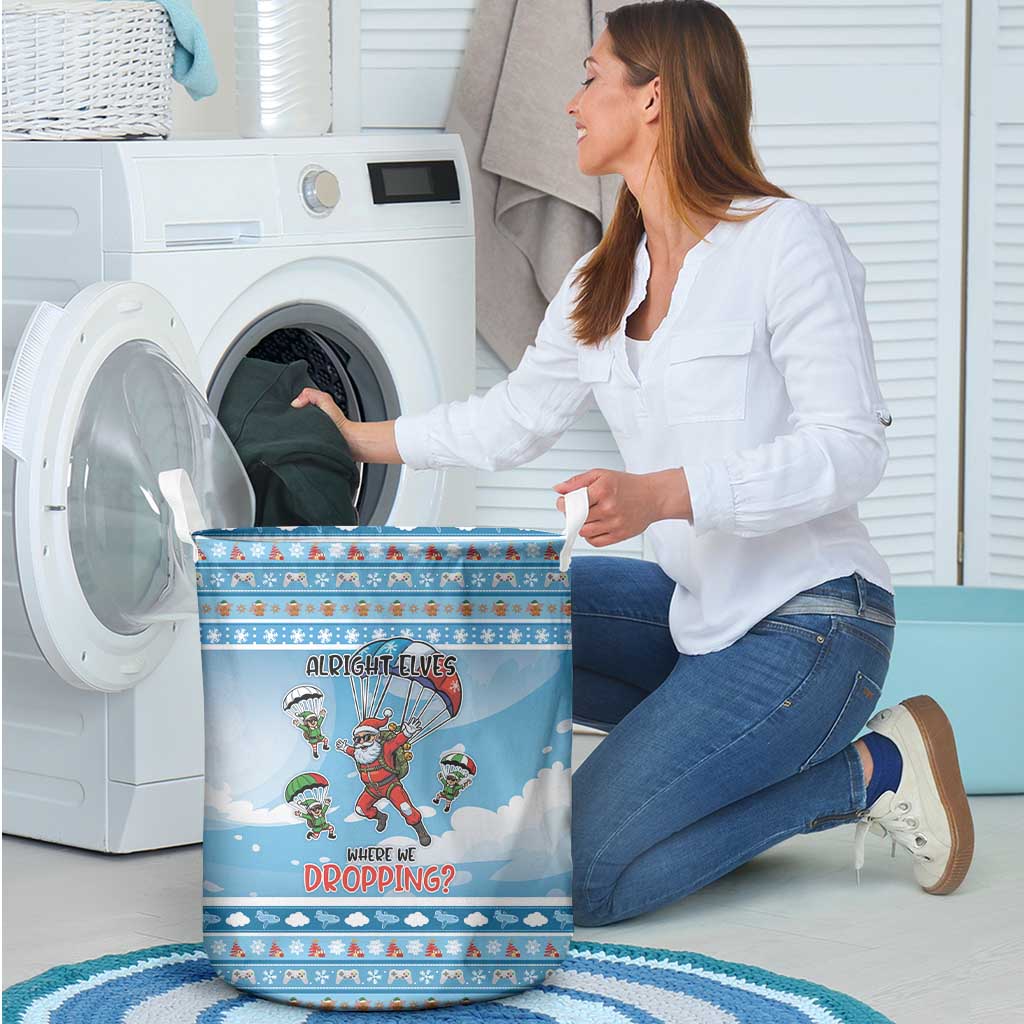 Gamer Christmas Laundry Basket Alright Elves Where We Dropping - Wonder Print Shop