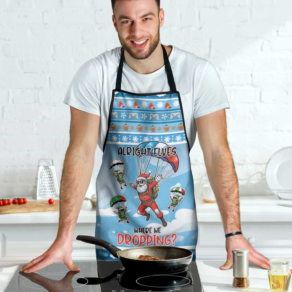 Gamer Christmas Apron Alright Elves Where We Dropping - Wonder Print Shop